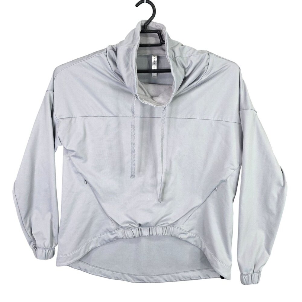 Womens Fabletics Europa Gray Cowl Neck Pullover Sweater Long Sleeve Size L